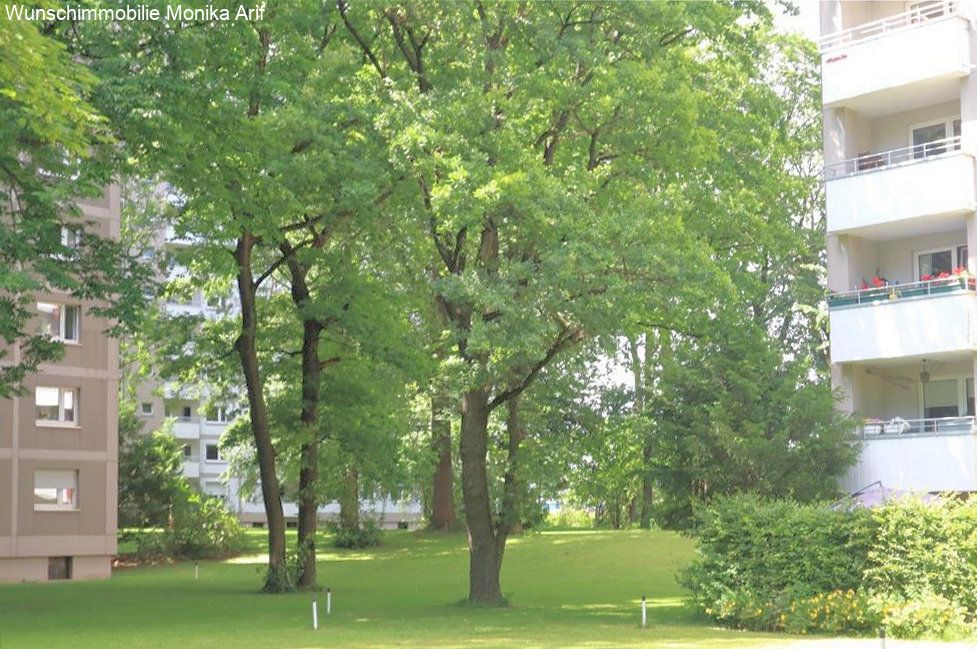 Grünanlagen zwischen den Häusern