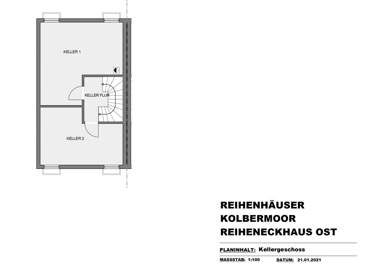 Haus 1 - Grundriss Keller