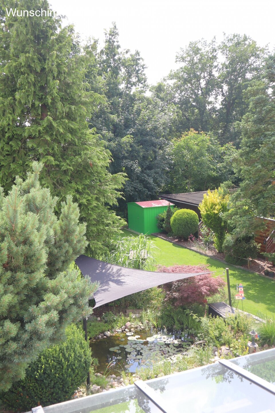 Balkon - Ausblick in Garten