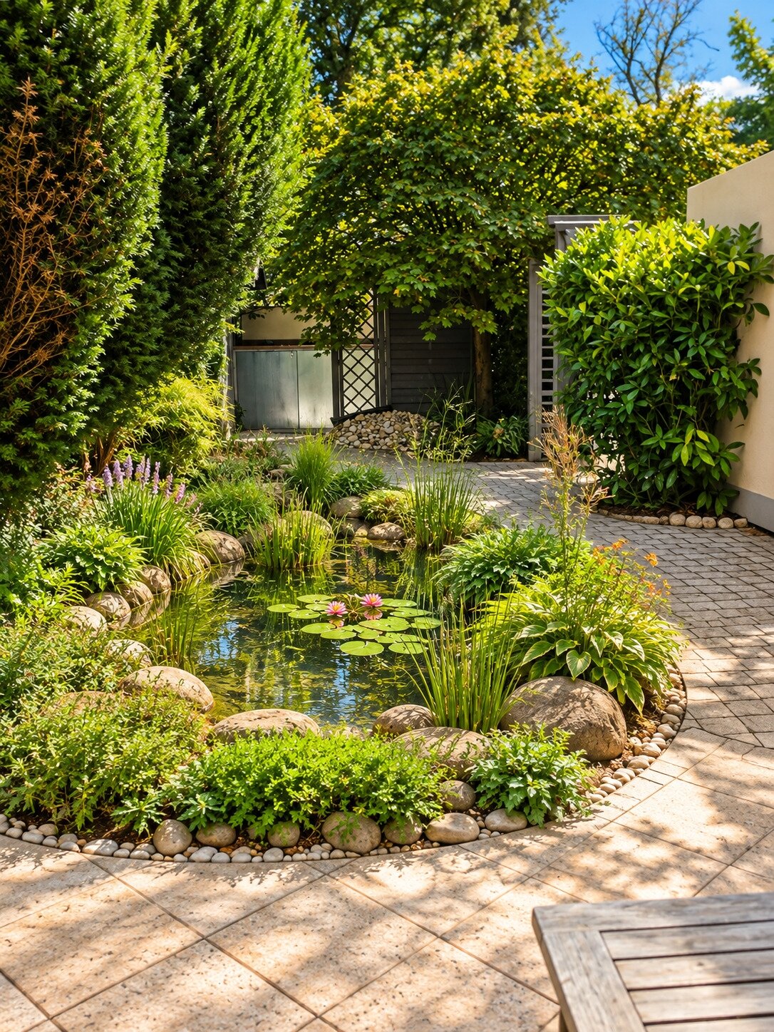 Südgarten mit Teich Südgarten mit Teich