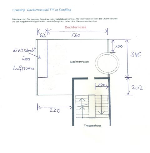 Grundriss Dachterrasse